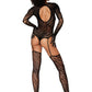 Teddy Bodystocking With Fingered Gloves