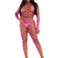 2 Pc Net Crop Top and Footless Tights