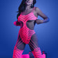 Wavelength Cutout Rhinestone Teddy Bodystocking