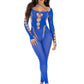 Opaque Cut Out Footless Bodystocking