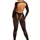 Opaque Cut Out Footless Bodystocking