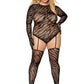 Teddy Bodystocking With Fingered Gloves